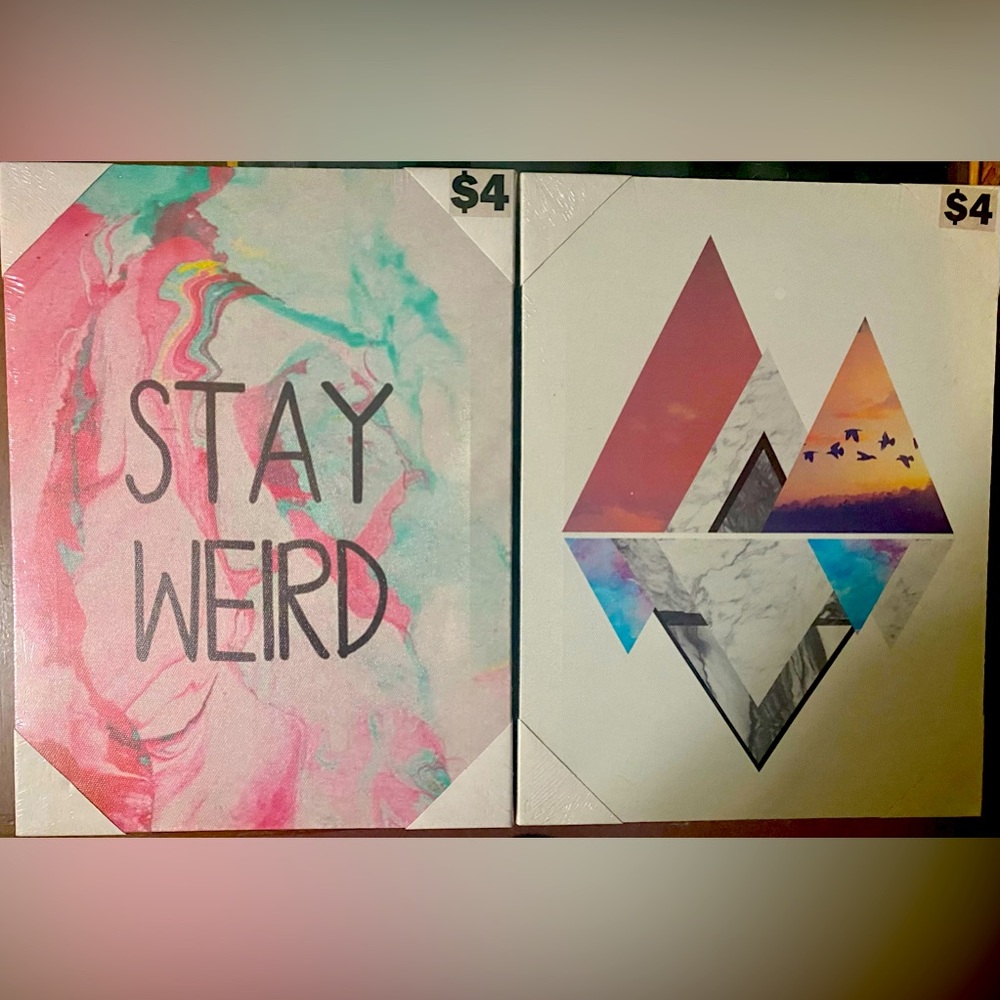 Set of two canvas wall art MUST LIKE LISTING TO ADD TO 3+ BUNDLE FOR FREE